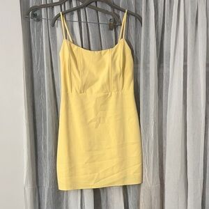 Blue Blush Lemon Mini Dress with Spaghetti Straps